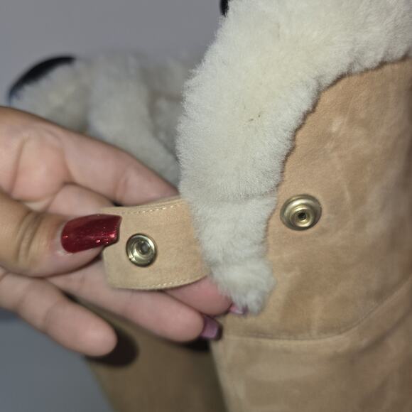 Stuart Weitzman Boots Womens Size 5.5 Shearling Lined Suede Tall Winter - Picture 9 of 14